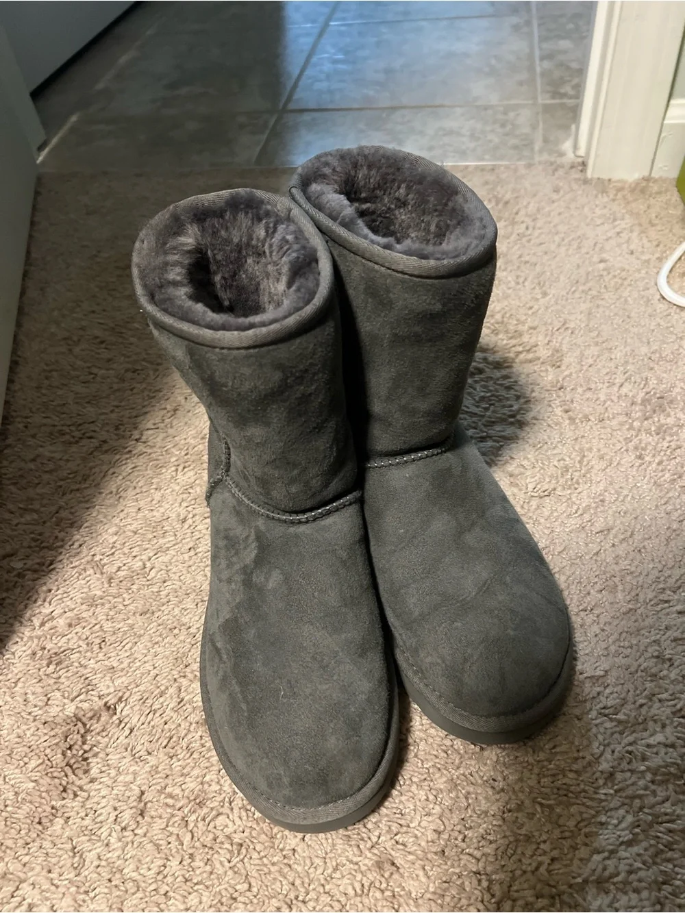 UGG Women's Mid-Calf Suede Winter Boots in Gray